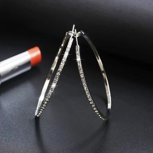 Silver Tone Crystal Earrings